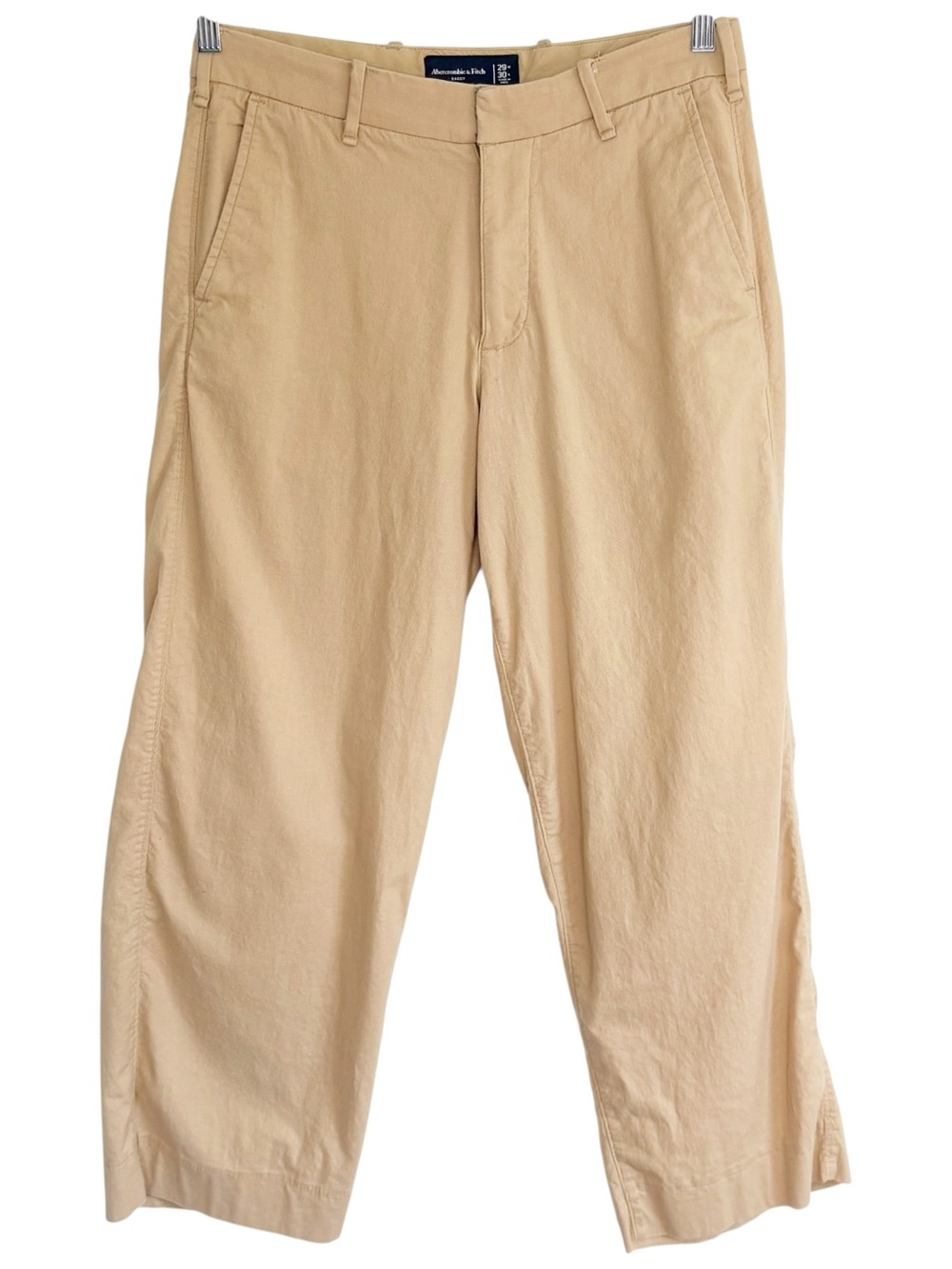 ABERCROMBIE & FITCH Baggy Chino Pants Tan Relaxed Straight Leg Men 29